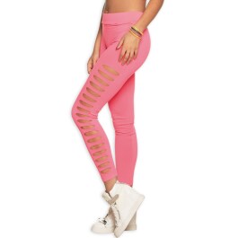 Attraktive Cut Out Leggings Neonpink M (40/42)