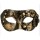 Steampunk-Maske mit Zahnrädern Gold-Schwarz