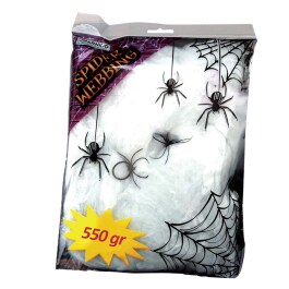 Halloween Spinnennetz zur Dekoration 550 Gramm in wei&szlig;