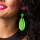 Knallige Feder-Ohrringe für Frauen Neongrün