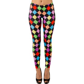 Bunte Damen-Leggings Karomuster