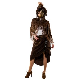 Eleganter Steampunk-Umhang für Frauen Braun L/XL (44...