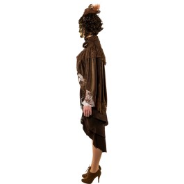 Eleganter Steampunk-Umhang für Frauen Braun L/XL (44 - 50)