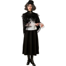 Hochwertiges Steampunk-Cape für Frauen Schwarz