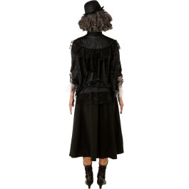 Hochwertiges Steampunk-Cape für Frauen Schwarz L/XL (44 - 50)