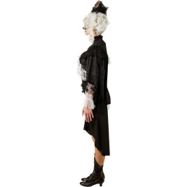 Hochwertiges Steampunk-Cape für Frauen Schwarz S/M (36 - 42)