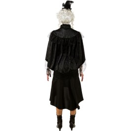 Hochwertiges Steampunk-Cape für Frauen Schwarz S/M (36 - 42)