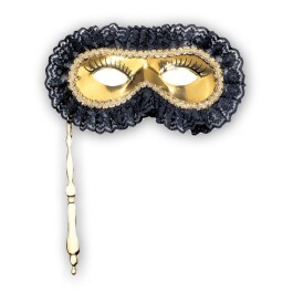 Venezianische Maske Barock gold Karneval