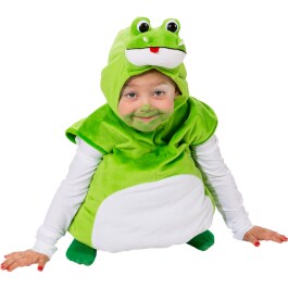 Hinreißendes Kostüm-Set für Jungen & Mädchen Frosch Grün-Weiß 104, 3 - 4 Jahre