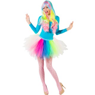 Buntes Regenbogen-Tutu für Kinder 116 - 140 cm