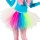 Buntes Regenbogen-Tutu für Kinder 116 - 140 cm