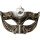 Steampunk-Maske f&uuml;r Augen mit Gummiband Silberfarben
