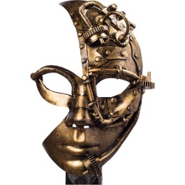 Sch&ouml;ne Steampunk-Maske f&uuml;r Frauen Bronzefarben