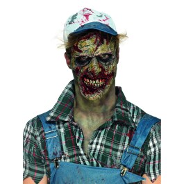 Blutige Latex-Maske Zombie Mit Kleber
