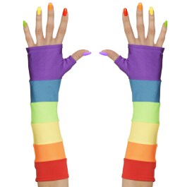 Fingerlose Handschuhe mit Mittelfinger-Schlaufe Bunt