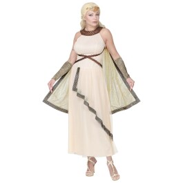 Elegantes Damen-Kostüm Griechische Göttin Beige