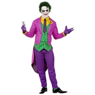 Tolles Joker-Kostüm für Männer Violett-Grün M (50)