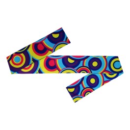 Kultiges Seventies Hippie-Haarband Blue Bubbles