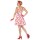 50er Jahre Rockabilly Kleid mit Kirschen für Frauen Weiß-Rot