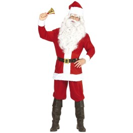 Schönes Weihnachtsmann-Kostüm für Herren Rot-Weiß M/L (50/52)
