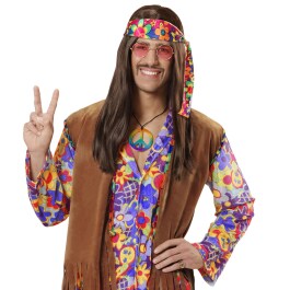 Cooler Hippie-Schmuck Woodstock regenbogenfarben