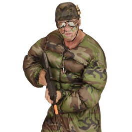 Kette mit Hundemarke Soldat Länge ca. 70 cm in silber