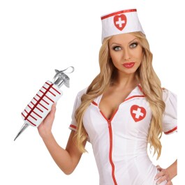 Schaurige Krankenschwester-Tasche Weiß-Rot
