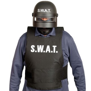 SWAT-Helm für Erwachsene Schwarz-Weiß