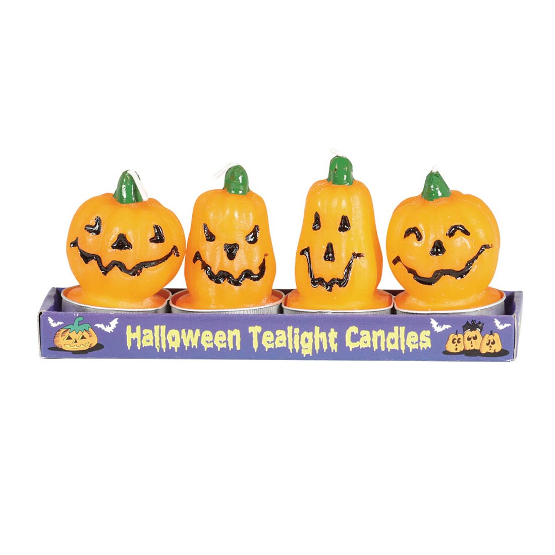 Halloween Kürbis Kerzen 6 Stück - Flammenlose LED Dekoration Für Herbst