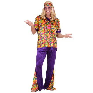 Hippie Kostüm Hippiekostüm Batik Karneval XL