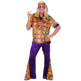 Hippie Kostüm Hippiekostüm Batik Karneval XL