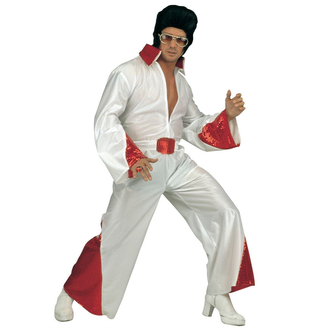 70er Jahre Star Outfit Gr L Saturday Night Fever Kostüm Anzug weiß Starkostüm