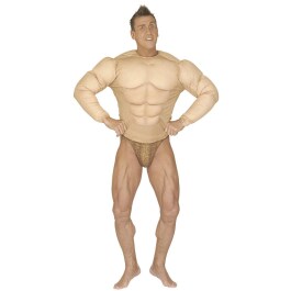 Muskelshirt Kostüm Muskelkostüm Bodybuilder Gr M