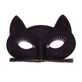 Schwarze Maske Katze Katzenmaske Augenmaske Katze