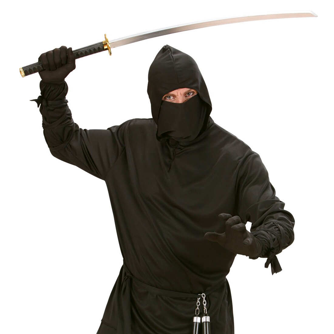 NET TOYS Ninja Kostüm Für Kinder – Größe 140 Cm, Rot-schwarz, Inkl. Maske & Accessoires