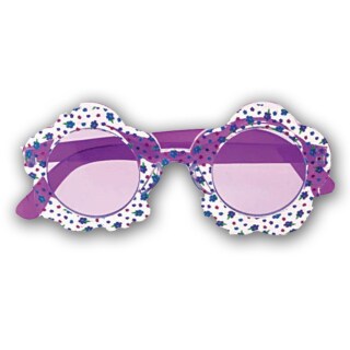 70er Jahre Hippie Brille lila Hippiebrille Partybrille