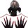 Rote Halloween Hexen Handschuhe mit Nägeln Hexenhandschuhe