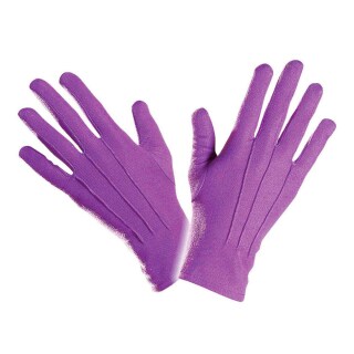 Kurze Handschuhe lila Damenhandschuhe Kostüm Zubehör