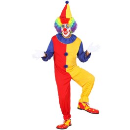 Männer Clown Kostüm Harlekin Narrenkostüm M