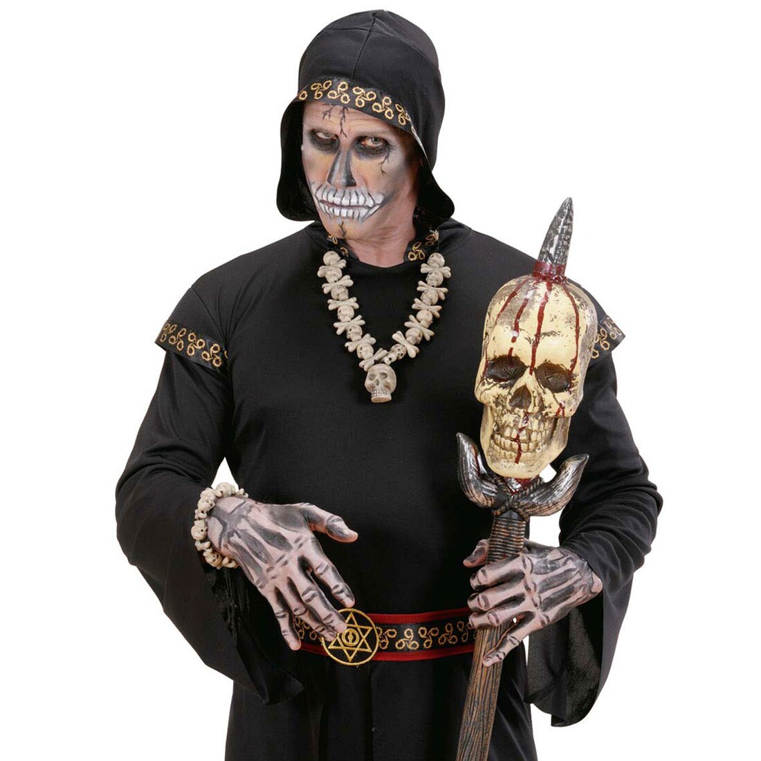 Halskette Totenkopf Halloween Totenkopfkette Voodoo 5 99