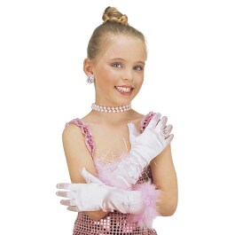 Kinder Handschuhe Prinzessin rosa Kost&uuml;m Zubeh&ouml;r