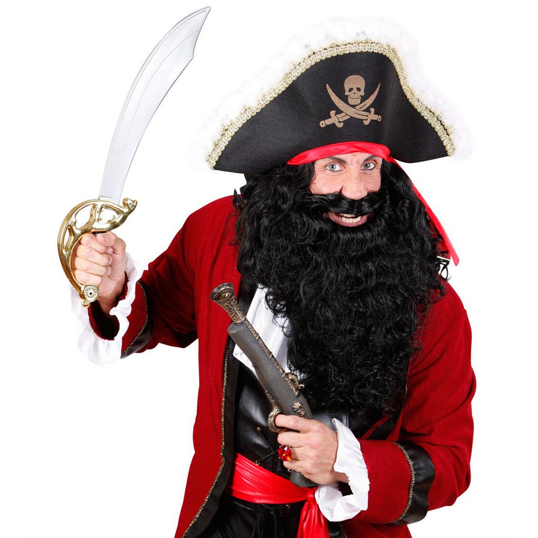 Schwarzer Riesen Vollbart Piraten Bart Rocker, 10,29