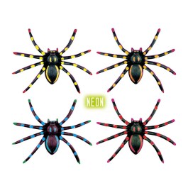 4 Deko Spinnen Halloween Spinne mehrfarbig