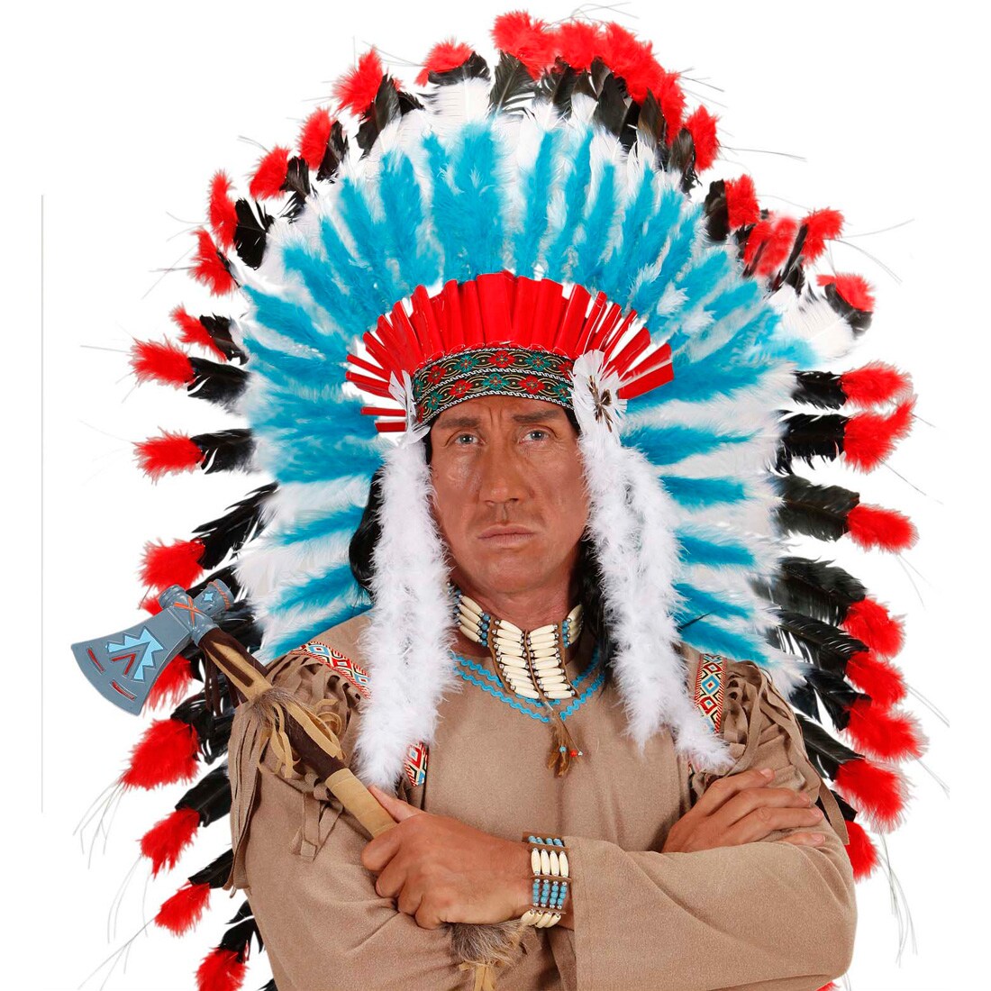 Indianer Federkopfschmuck – Western- & Karnevals-Kostüm-Zubehör Für Kinder Und Erwachsene
