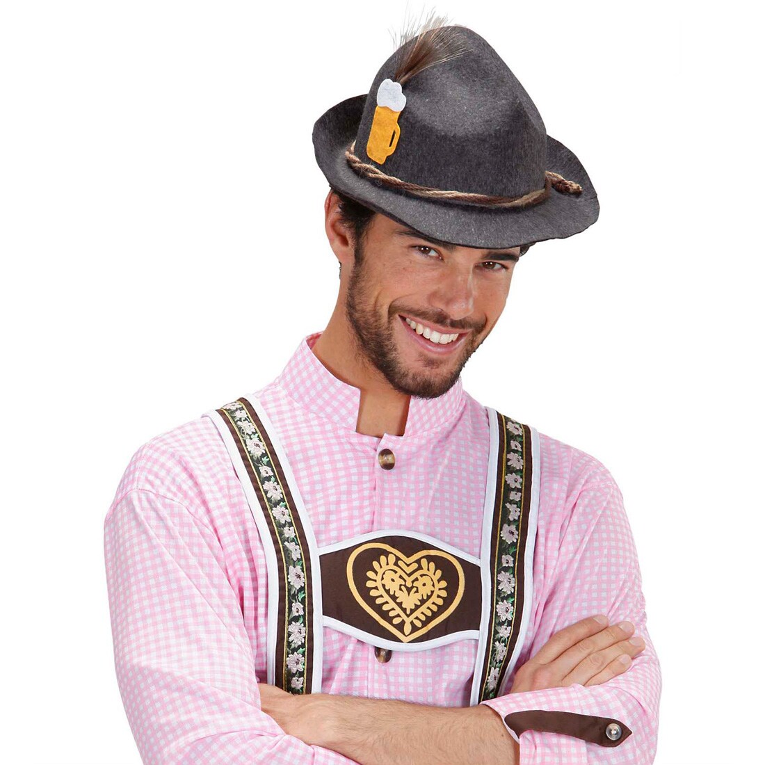 Oktoberfest Hut Trachtenhut - Bayerischer Filzhut Mit Feder Für Volksfeste