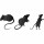 9 glitzernde Deko-Mäuse aus Papier Schwarz 21,8x19x0,8cm