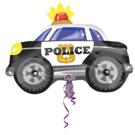 Folien-Luftballon Polizei-Auto 60x45cm