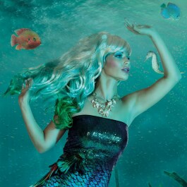 Zauberhafte Meerjungfrau Langhaar-Perücke