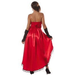 Aufregendes Burlesque-Kleid für Damen Rot-Schwarz