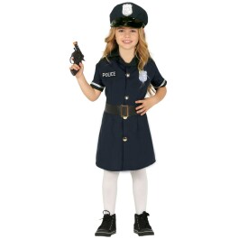 Schönes Polizeikostüm für Mädchen Blau